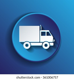 Truck. Logistic icon. Transportation symbol. symbol icon laden truck. carriage of the goods or things