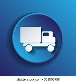 Truck. Logistic icon. Transportation symbol. symbol icon laden truck. carriage of the goods or things