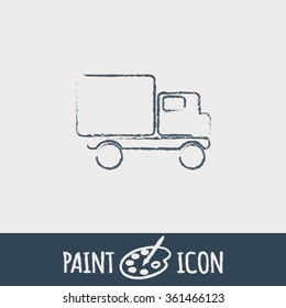 Truck. Logistic icon. Transportation symbol. symbol icon laden truck. carriage of the goods or things