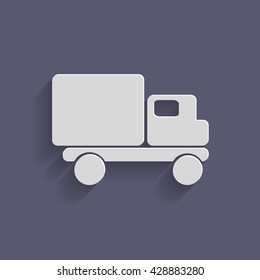 Truck. Logistic icon. Transportation symbol. symbol icon laden truck. carriage of the goods or things