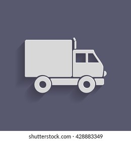 Truck. Logistic icon. Transportation symbol. symbol icon laden truck. carriage of the goods or things