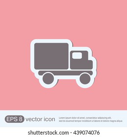 Truck. Logistic icon. Transportation symbol. symbol icon laden truck. carriage of the goods or things