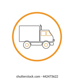 Truck. Logistic icon. Transportation symbol. symbol icon laden truck. carriage of the goods or things