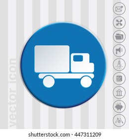 Truck. Logistic icon. Transportation symbol. symbol icon laden truck. carriage of the goods or things