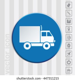 Truck. Logistic icon. Transportation symbol. symbol icon laden truck. carriage of the goods or things