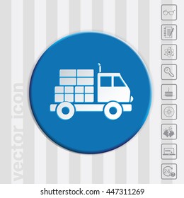 Truck. Logistic icon. Transportation symbol. symbol icon laden truck. carriage of the goods or things