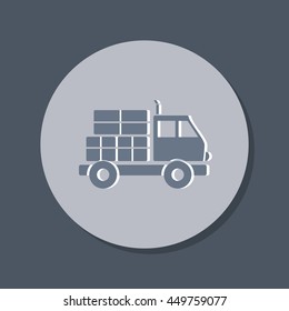 Truck. Logistic icon. Transportation symbol. symbol icon laden truck. carriage of the goods or things