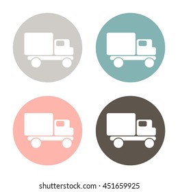 Truck. Logistic icon. Transportation symbol. symbol icon laden truck. carriage of the goods or things