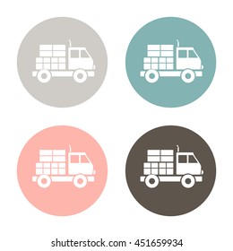 Truck. Logistic icon. Transportation symbol. symbol icon laden truck. carriage of the goods or things