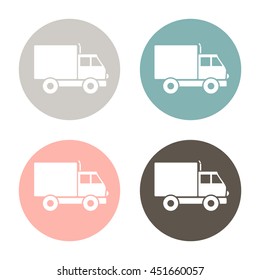 Truck. Logistic icon. Transportation symbol. symbol icon laden truck. carriage of the goods or things