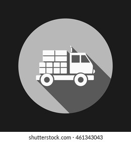 Truck. Logistic icon. Transportation symbol. symbol icon laden truck. carriage of the goods or things