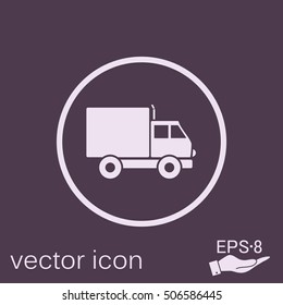 Truck. Logistic icon. Transportation symbol. symbol icon laden truck. carriage of the goods or things