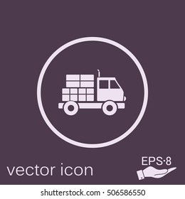 Truck. Logistic icon. Transportation symbol. symbol icon laden truck. carriage of the goods or things