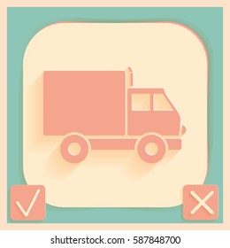 Truck. Logistic icon. Transportation symbol. symbol icon laden truck. carriage of the goods or things