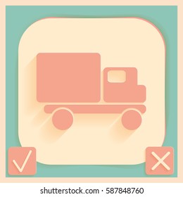 Truck. Logistic icon. Transportation symbol. symbol icon laden truck. carriage of the goods or things