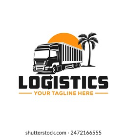 truck Logistic logo template isolated