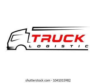 Truck logistic logo vector