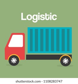 truck logistic service icon