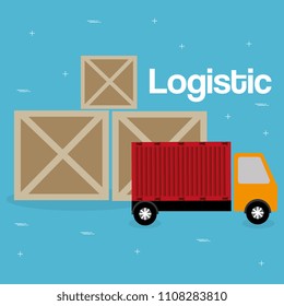 truck logistic service icon