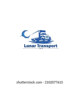 Ilustración del vector del logotipo de transporte logístico de camiones. Logo de la camioneta de transporte. Transporte Logístico