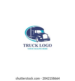 logotipo de logística de camiones simple y limpio