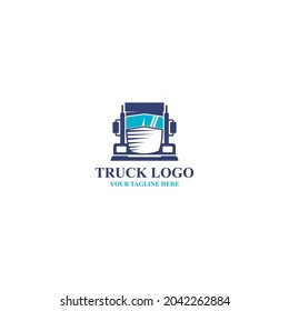 logotipo de logística de camiones simple y limpio