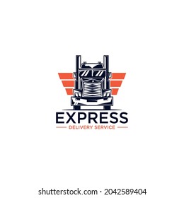 truck logistics logo simple and clean