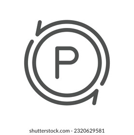 Truck logistics related icon outline and linear vector.
