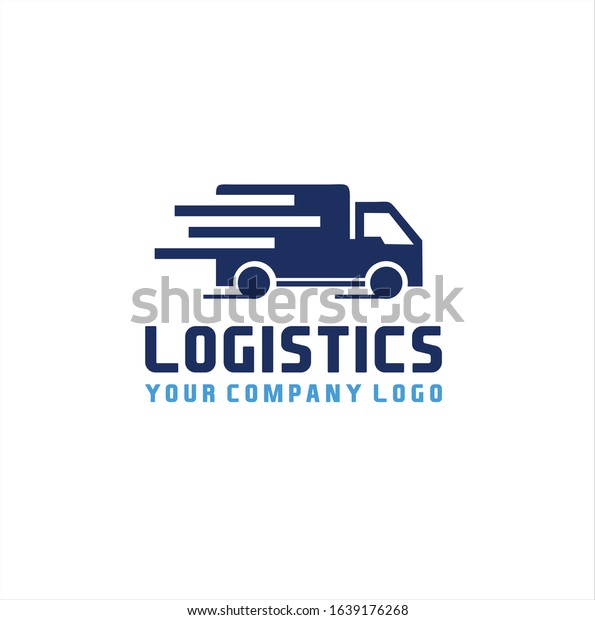 Truck Logistics Transportation Logo Vector Fast Stock Vector (Royalty ...