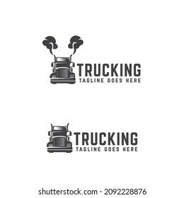 Truck Logo, cargo logo, delivery cargo trucks, Logistic logo free vector stock design template