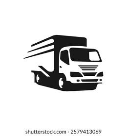 Truck Logo, cargo logo, delivery cargo trucks, Logistic logo pack black background.EPS 10