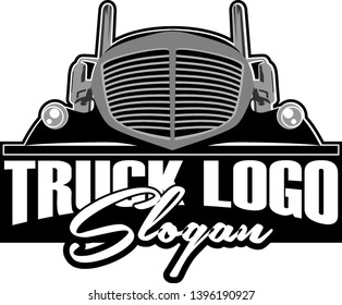 truck logo concept black and white