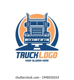 Truck logo design concept vector
