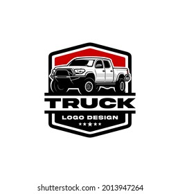 truck logo design with emblem style