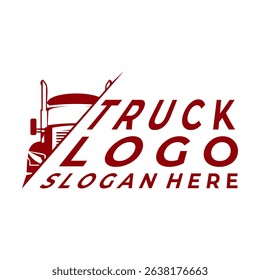 Truck logo design icon. Abstract truck logo design vector template