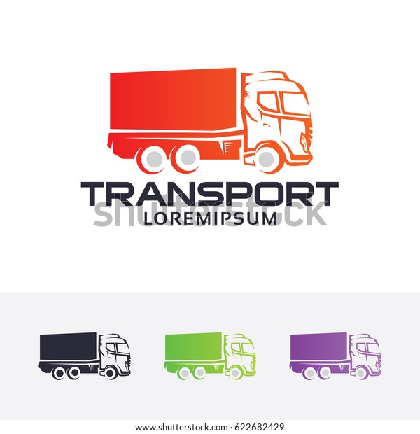 Truck logo design. Logistic,\
Transportation and Vehicle logo concept. vector logo\
template