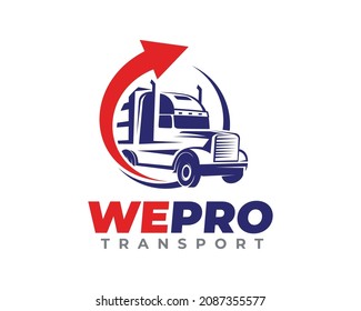 Truck Logo design. Logistics and Transport Logo design vector