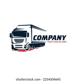 truck logo design on white background