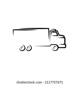 Truck logo design template vector isolated illustration