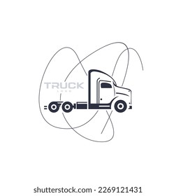 truck logo design vector art