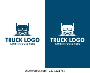 Truck logo design vector. Truck cargo, logistic, delivery logo template