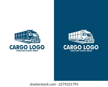 Truck logo design vector. Truck cargo, logistic, delivery logo template
