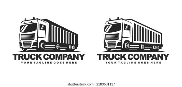 Vector de diseño del logotipo del camión. Logo de entrega de camiones