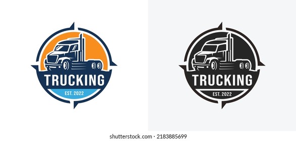 Truck logo design vector. Truck delivery logo