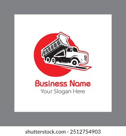 
Vector de diseño de logotipo de camión. Vector de logotipo de entrega de camión