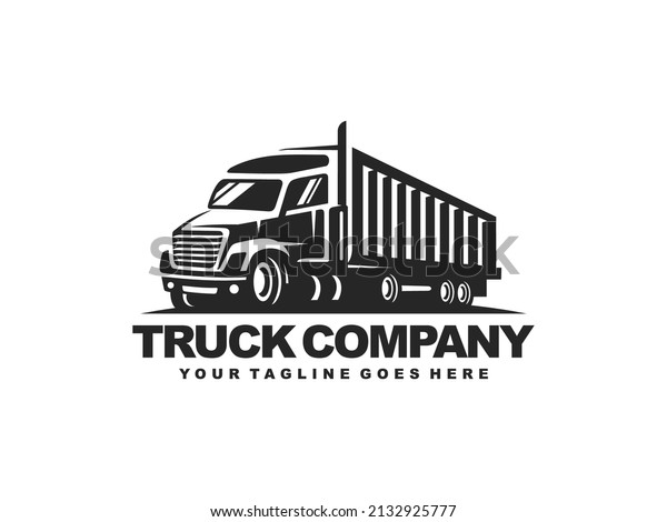 Truck logo design\
vector. Truck delivery\
logo