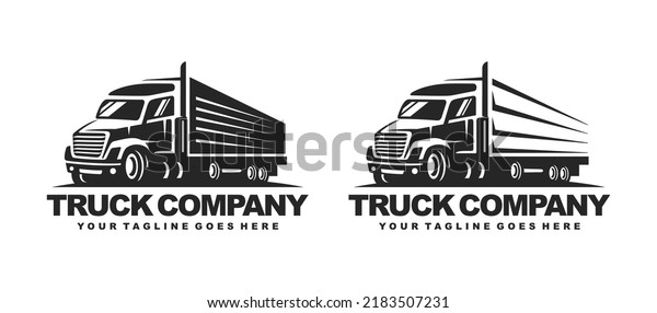 Truck logo design\
vector. Truck delivery\
logo