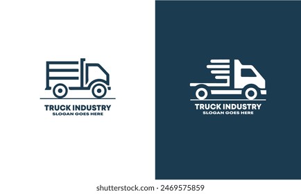 Truck logo design vector. Fast delivery truck logo. Premium Vector EPS10