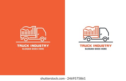 Truck logo design vector. Fast delivery truck logo. Premium Vector EPS10