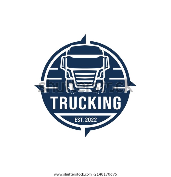 Truck logo design vector\
illustration